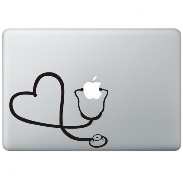 Dr. Apple MacBook Aufkleber Schwarz MacBook Aufkleber